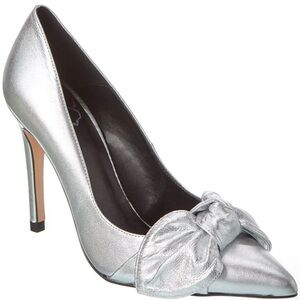 NEW: “TED BAKER London” metallic silver heels size 10.5
